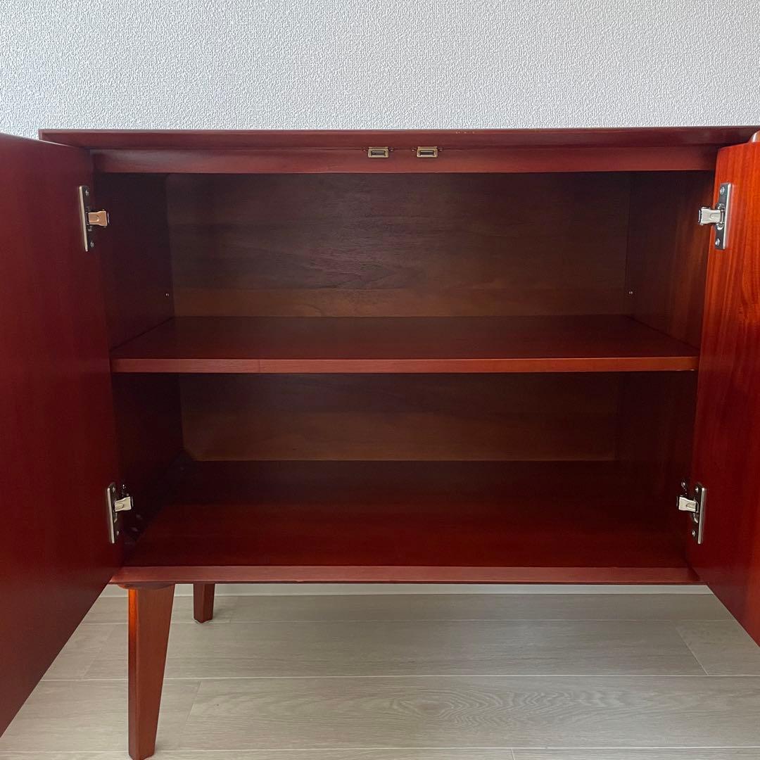 北欧ヴィンテージ風 Vカットデザイン／キャビネット サイドボード 最終価格