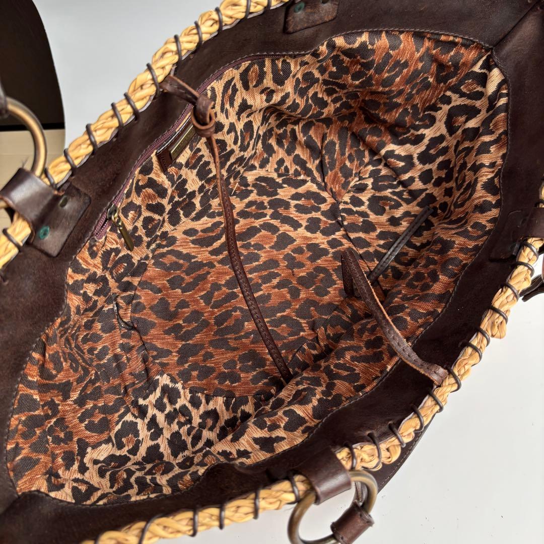 極美品 DOLCE&GABBANA カゴバッグ 籠 レザー ロゴ 希少レア品