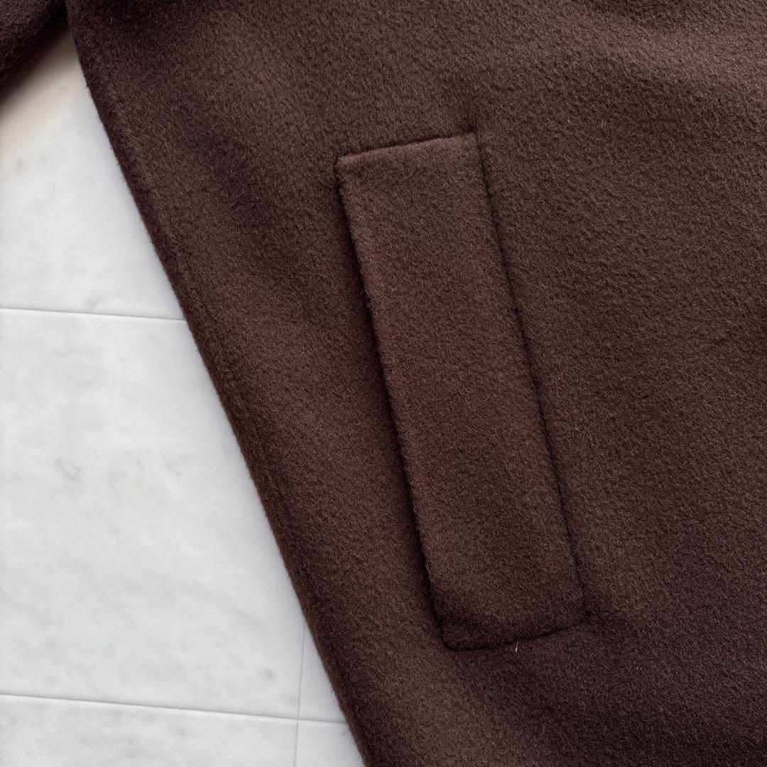 セオリー ウールカシミヤ Pコート 茶 ブラウン アウター ダブルフェイス