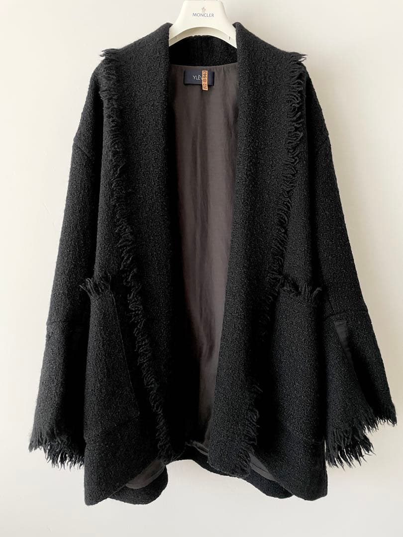 YLÈVEイレーヴ ツイードカラーショールガウンコート