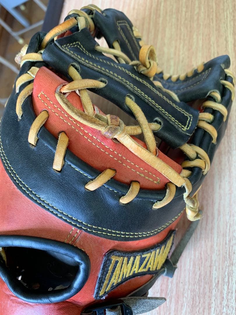 TAMAZAWA キャッチャーグローブ 赤黒 S
