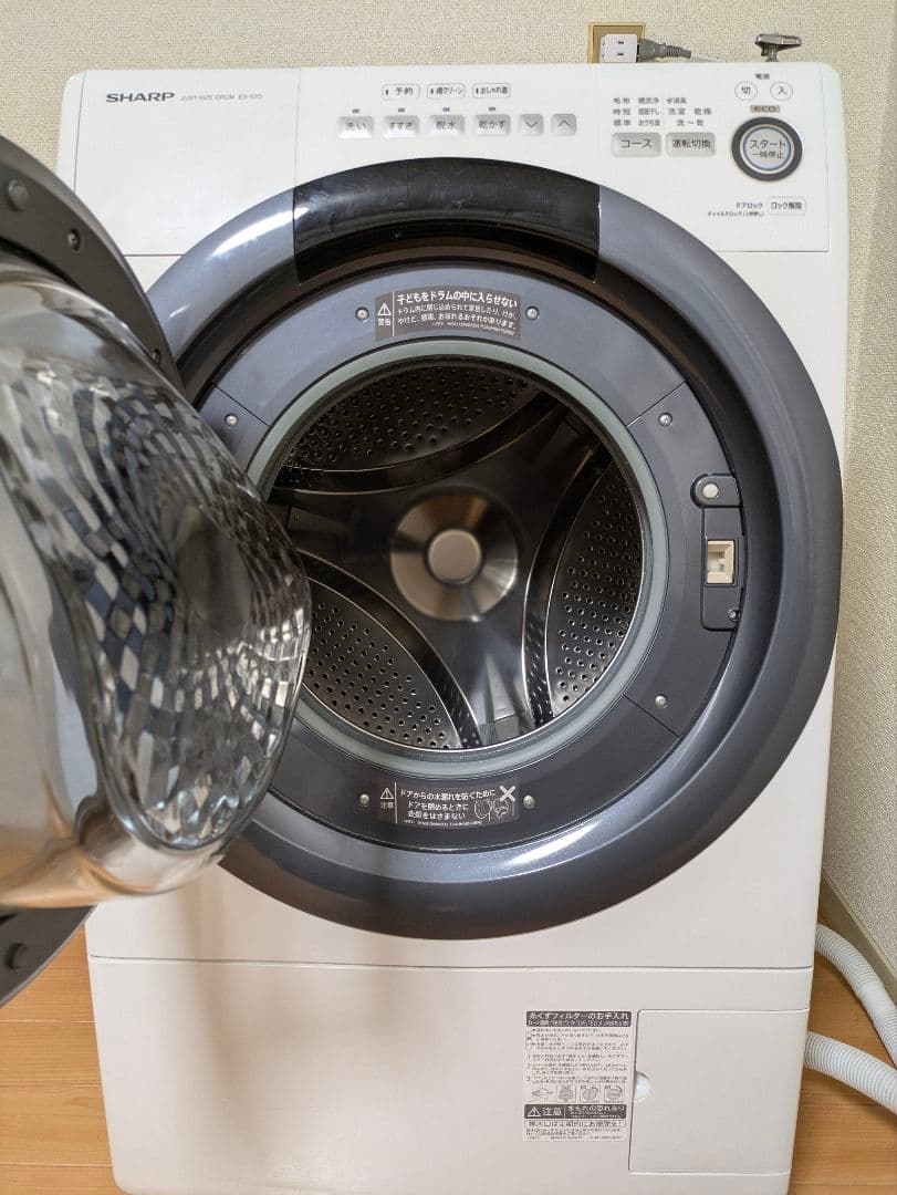 【乾燥可】2019年製 SHARP ES-S7D-WL ドラム式洗濯乾燥機