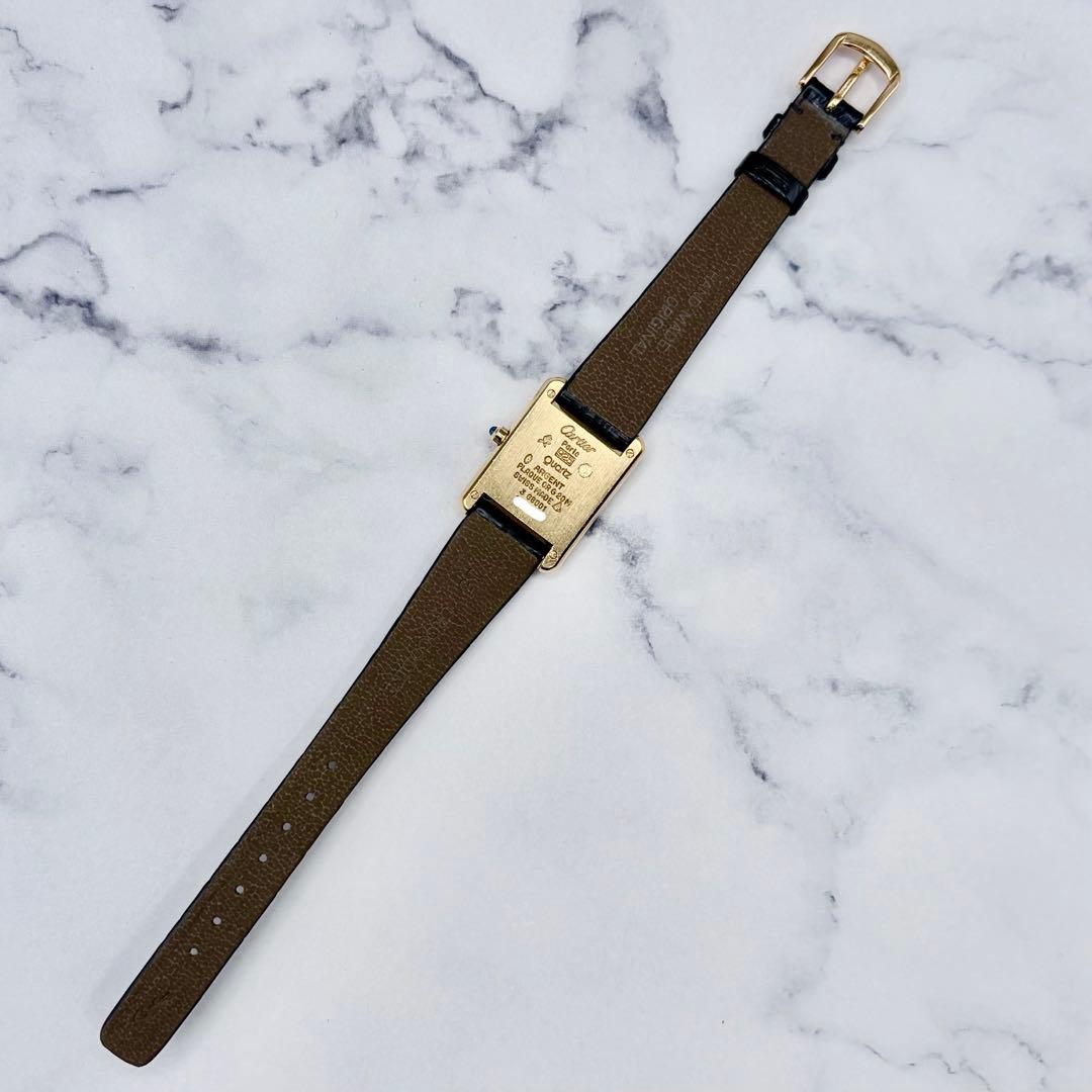 【OH済／極美】カルティエ マストタンク SM ヴェルメイユ 最高級クロコダイル