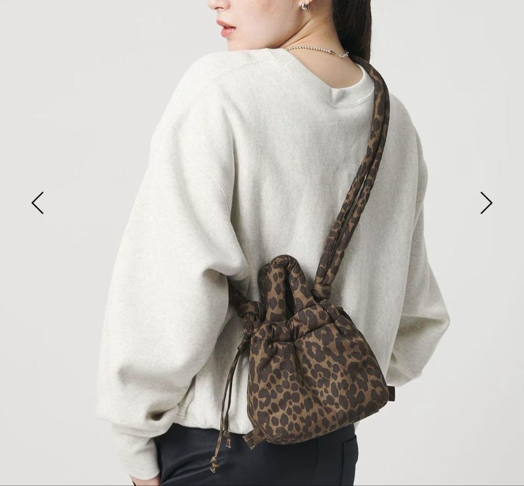 ＜OLEND>ONA MICRO ソフト ショルダーバッグ 3WAY/レオパード