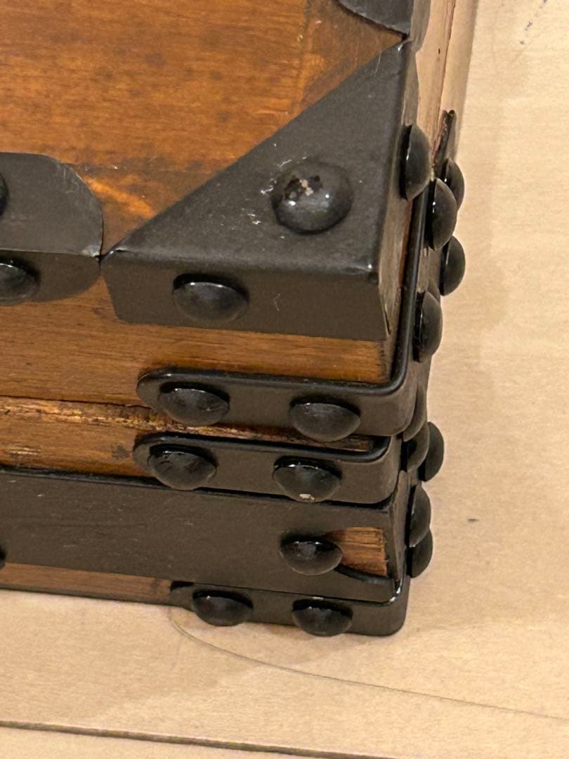 千両箱　アンティーク錠前付き　手作り品