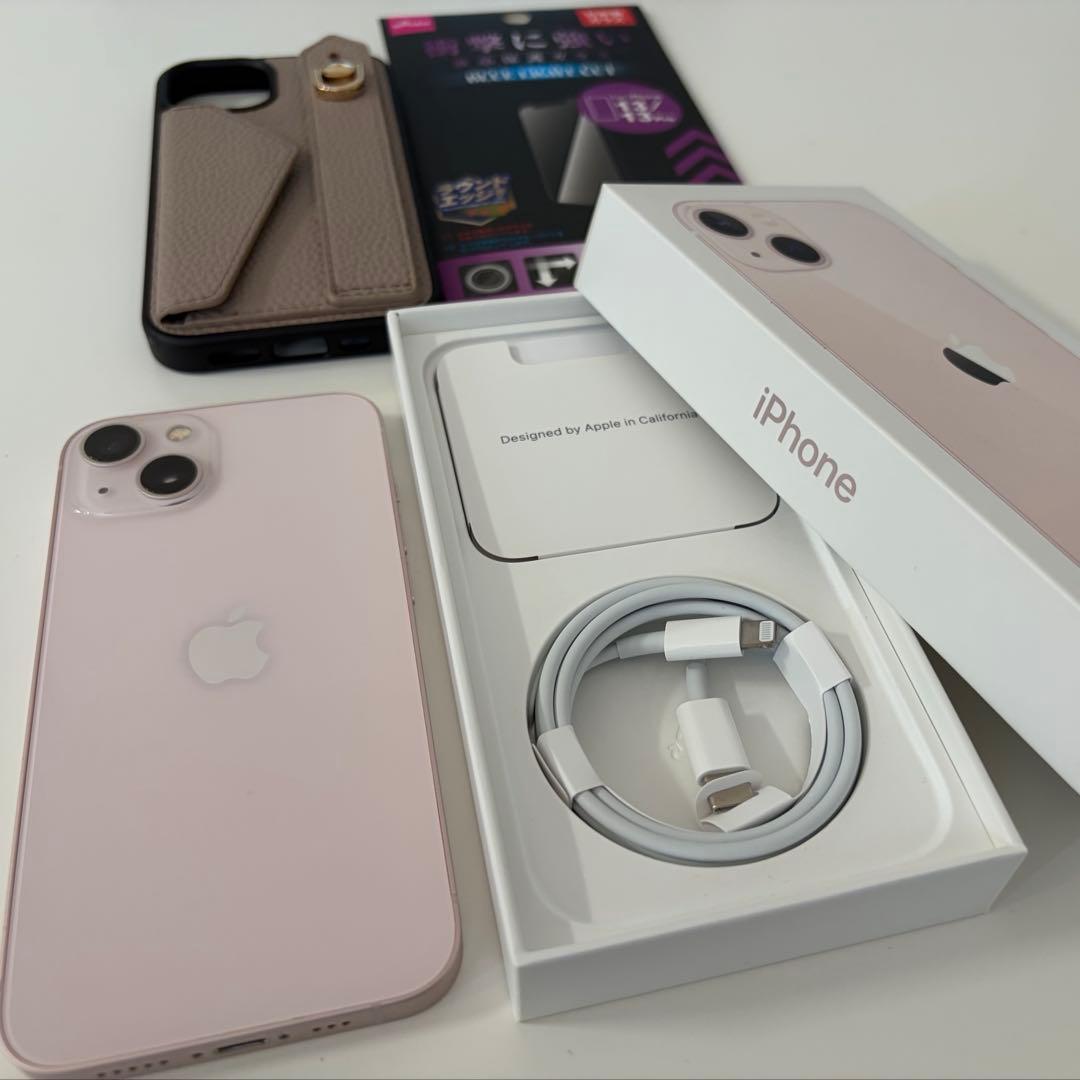 Apple iPhone 13 ピンク 本体 SIMフリー 充電ケーブル付き