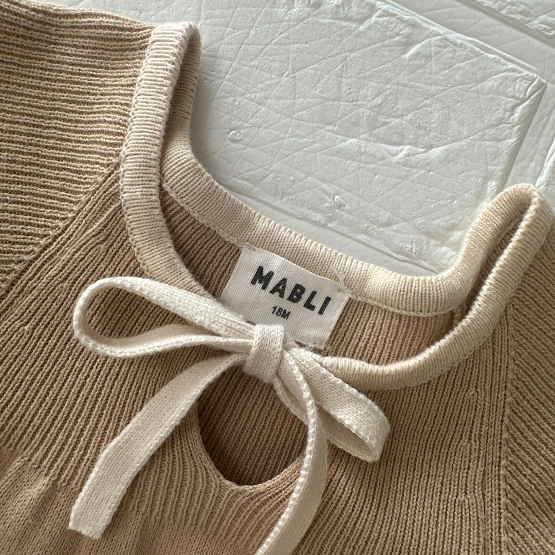 MABLI マブリ ロンパース 18m 小人ロンパース ベージュ SHELL