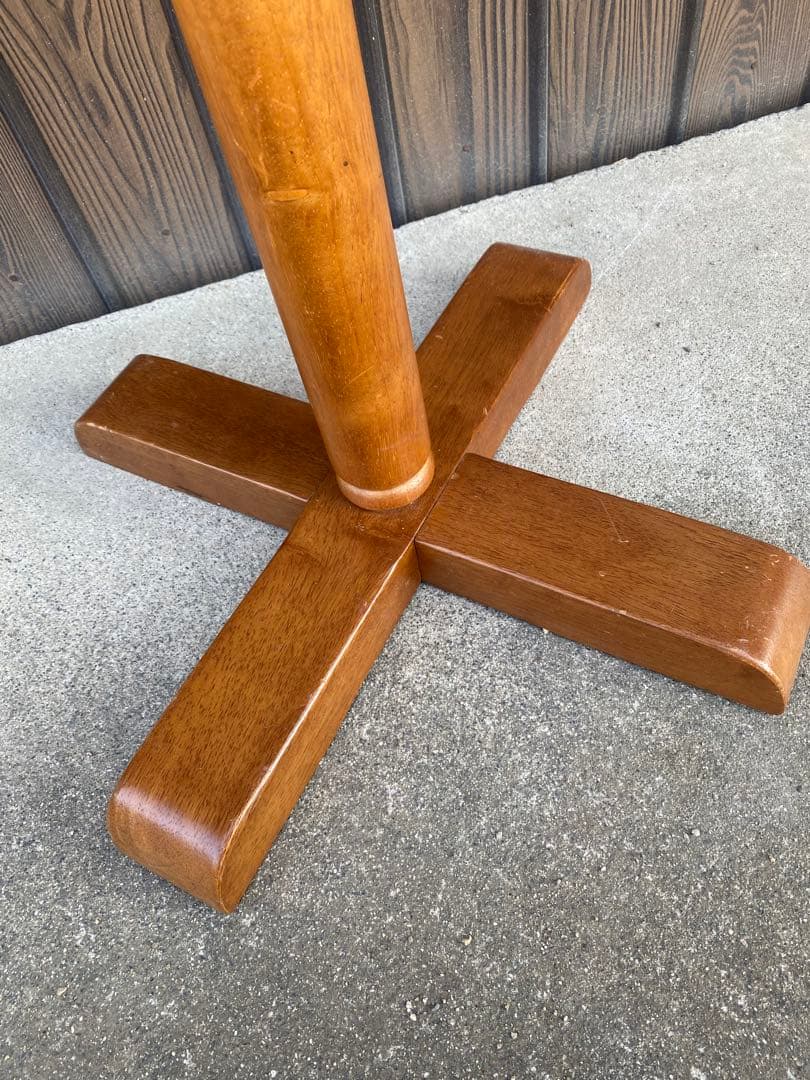 木製　ポールハンガー　アンティーク　ハンガーラック　帽子掛け