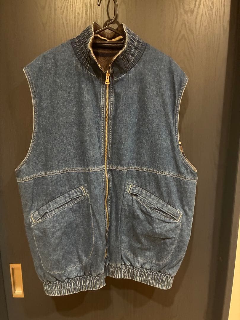 テンダーロイン TENDERLOIN デニムブランケットリバーシブルベスト