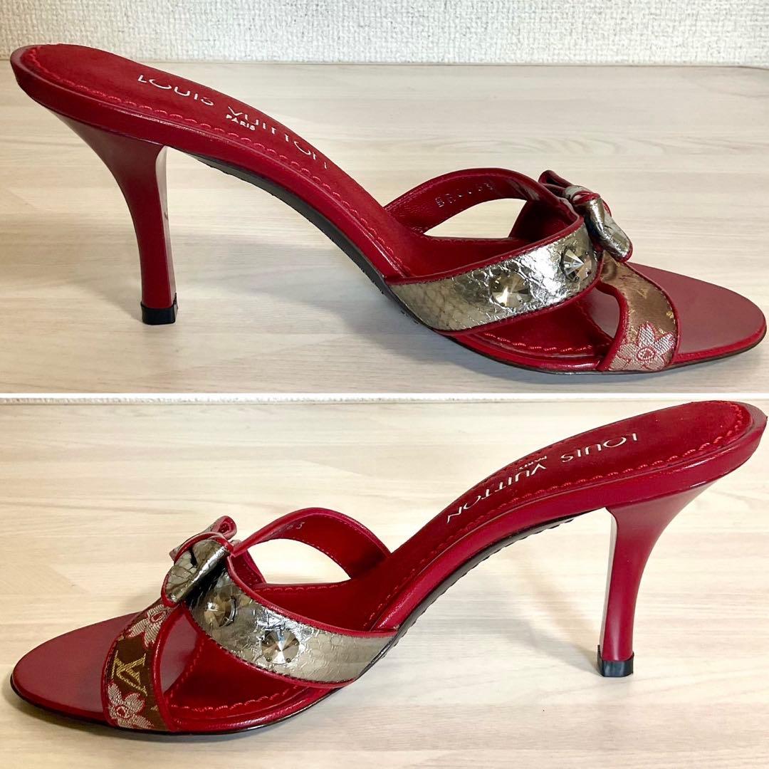 【限定品】ヴィトン 村上隆 サンダル モノグラム チェリーブロッサム 38