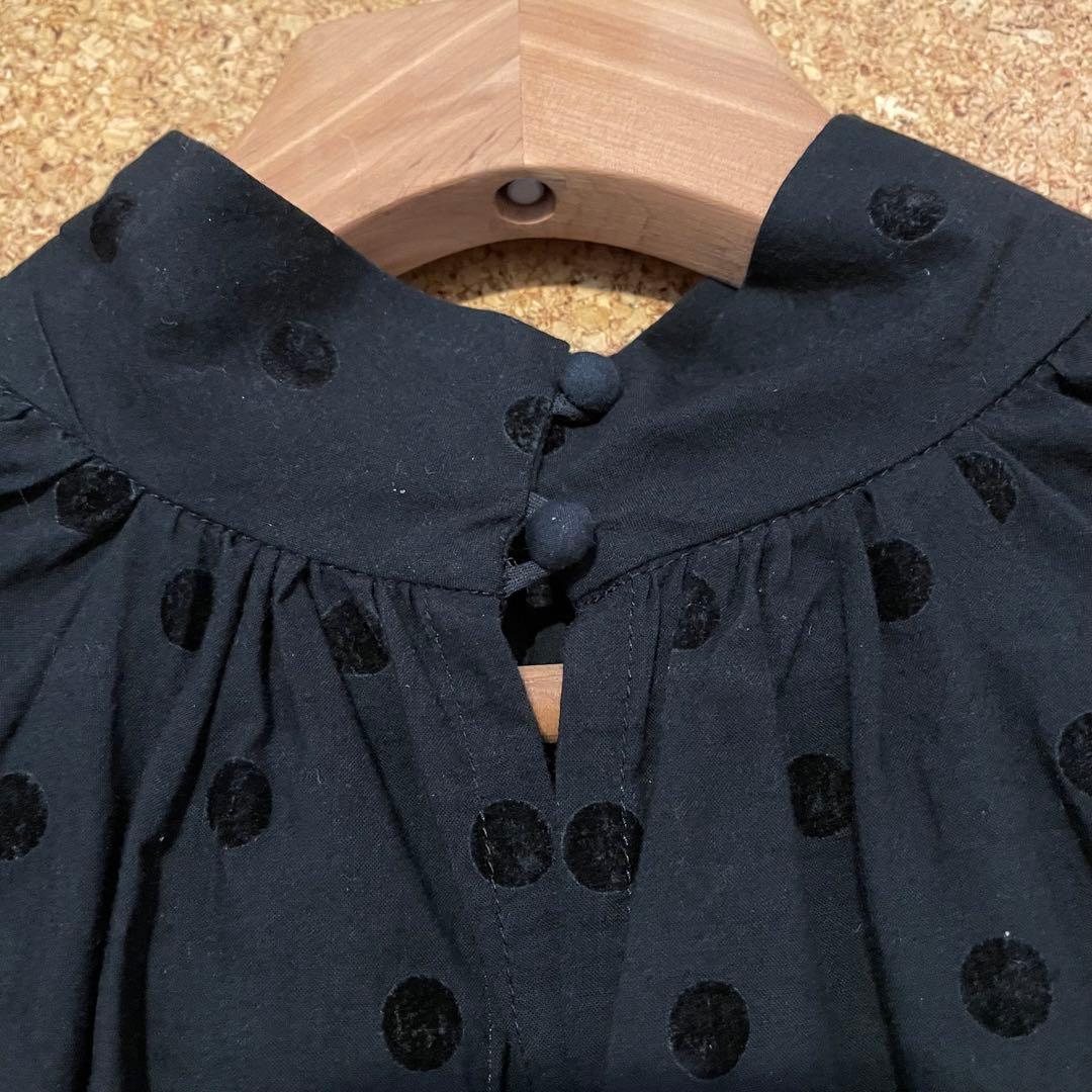 マガリ MAGALI アンティークドットフリルスリーブプルオーバー★極美品