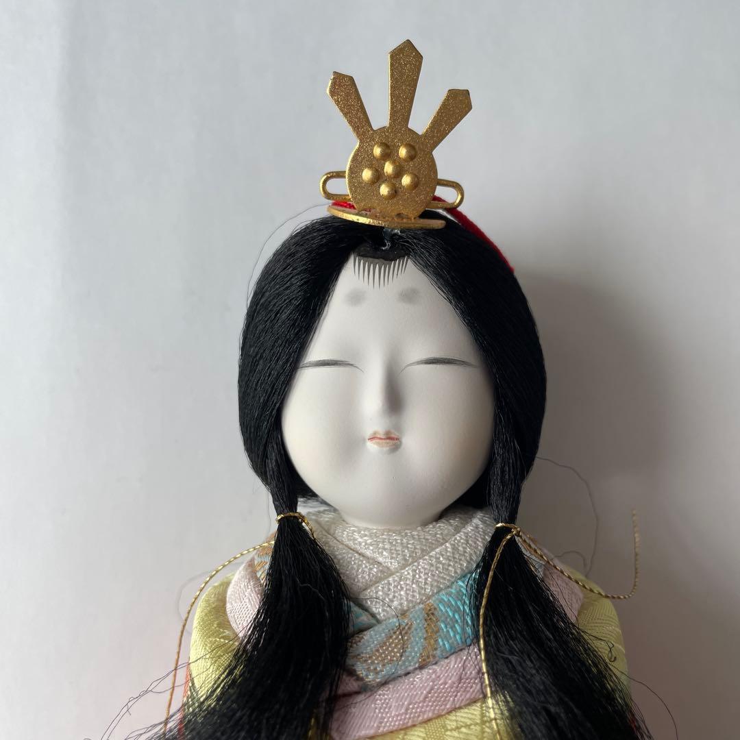 お雛様　立ち雛　木目込み人形　久月　ガラスケース付き　雪洞付き