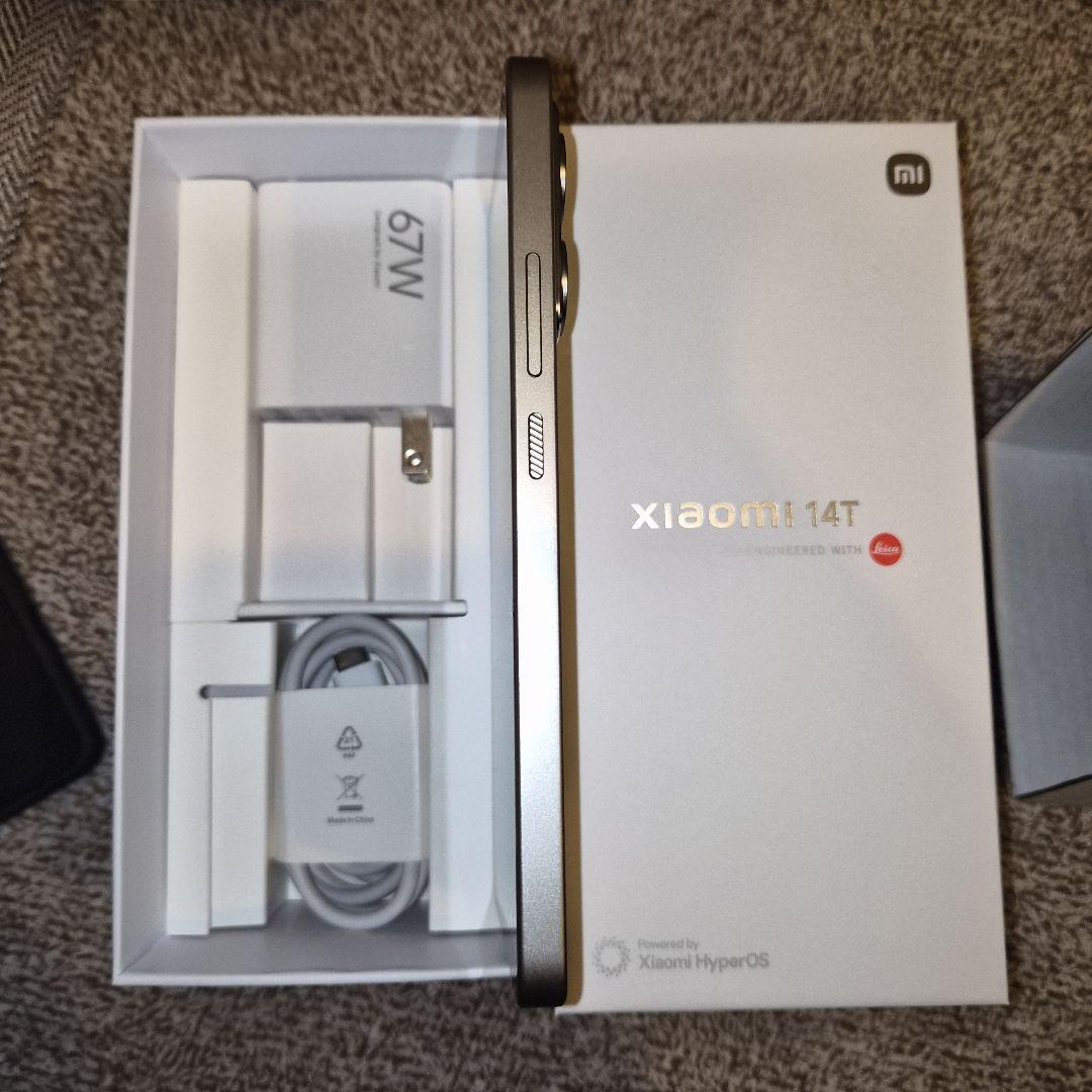 美品　Xiaomi 14T XIG07SHA チタングレー 12GB/256GB