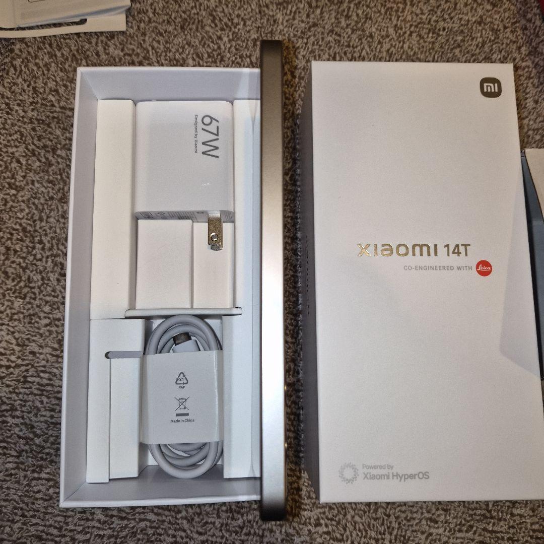 美品　Xiaomi 14T XIG07SHA チタングレー 12GB/256GB