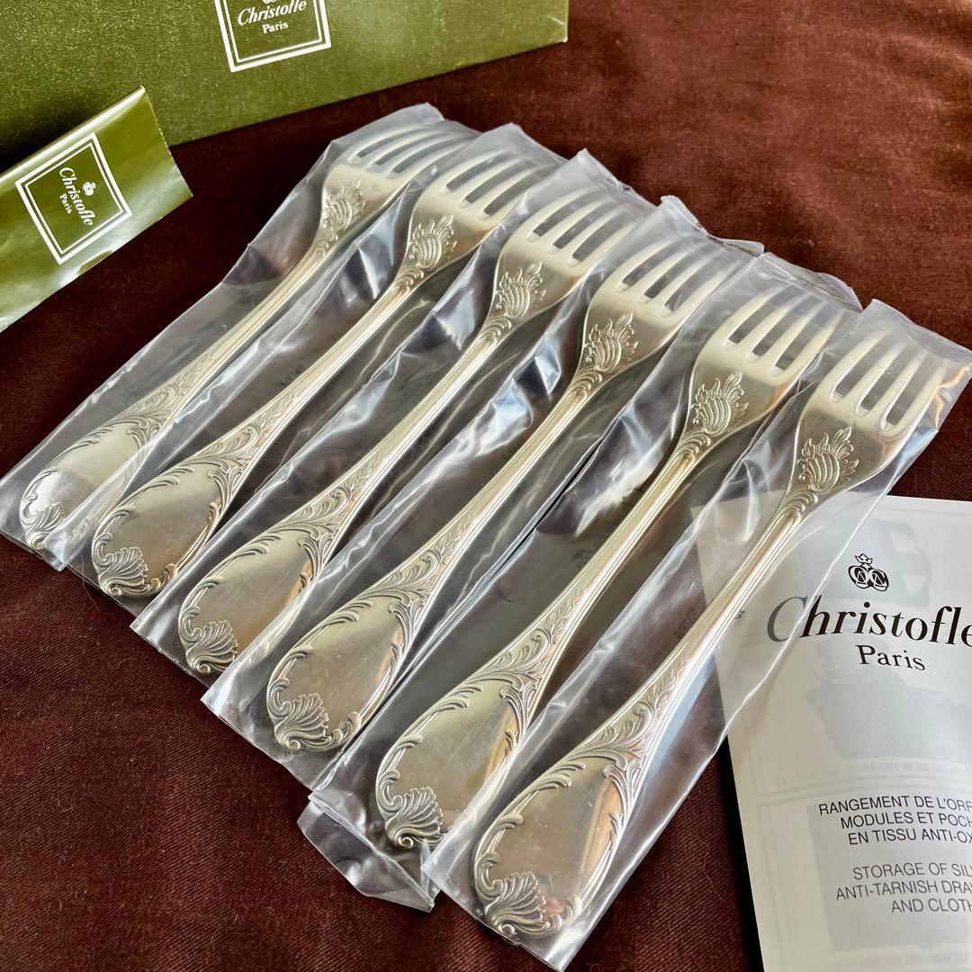 未使用 Christofle Marly フォーク 6本 マルリー クリストフル