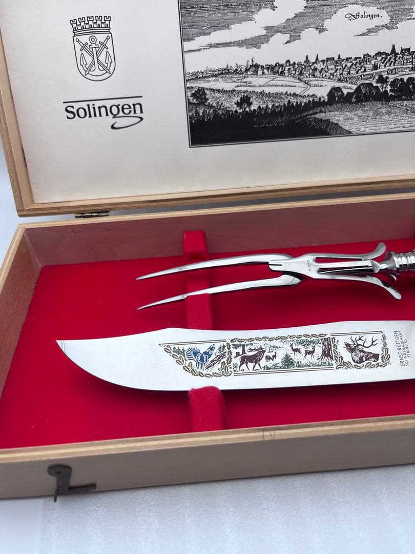 Solingen ゾーリンゲン カービングナイフ 鹿角 フォーク