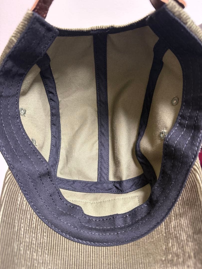 Supreme コーデュロイキャップ オリーブ