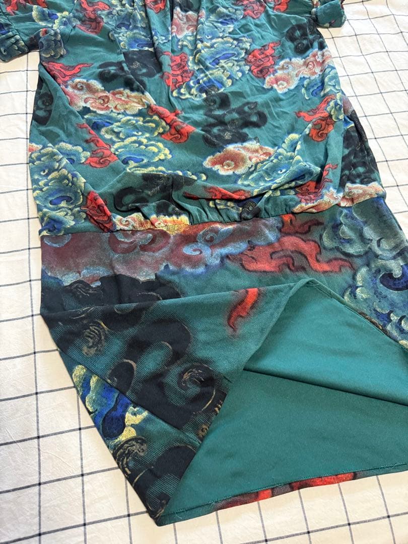 VIVIENNE TAM パワネット雲模様フリル付きミニワンピース