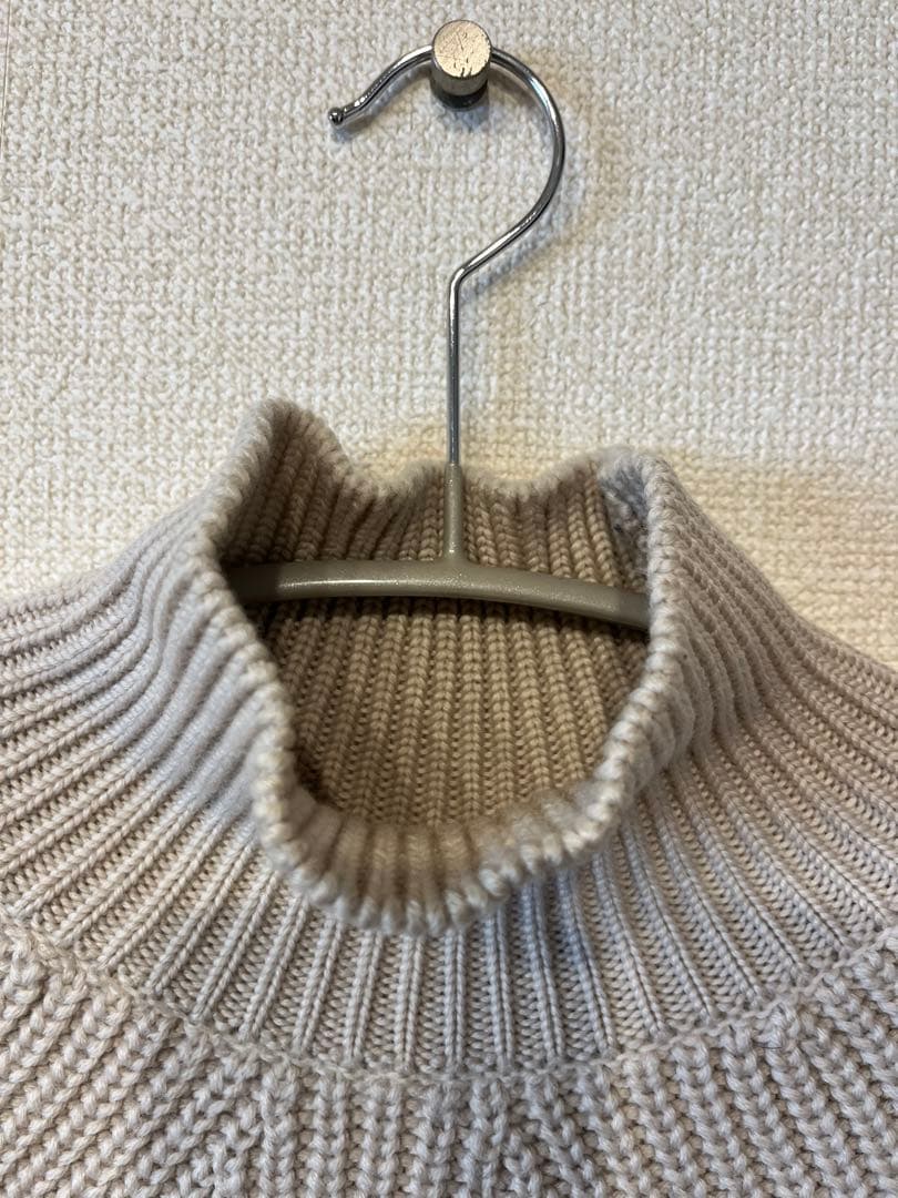 【BATONER】シグネチャー タートルネックニット アイボリー　2