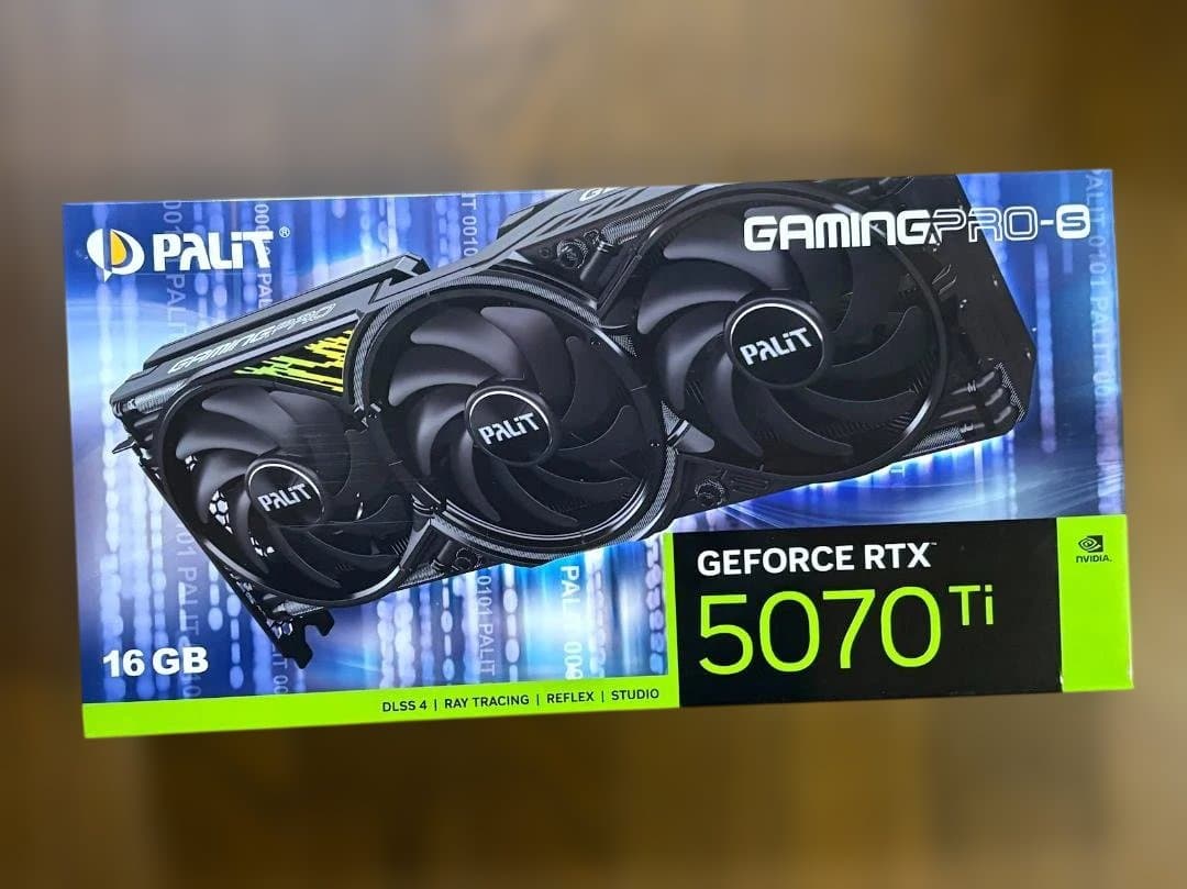 （新品未使用 領収書つき）Palit RTX 5070 Ti GamingPro
