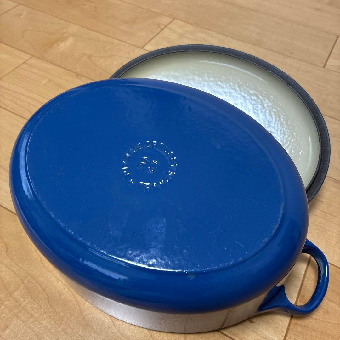 ル・クルーゼ　ココットオーバル　鍋　ブルー　23