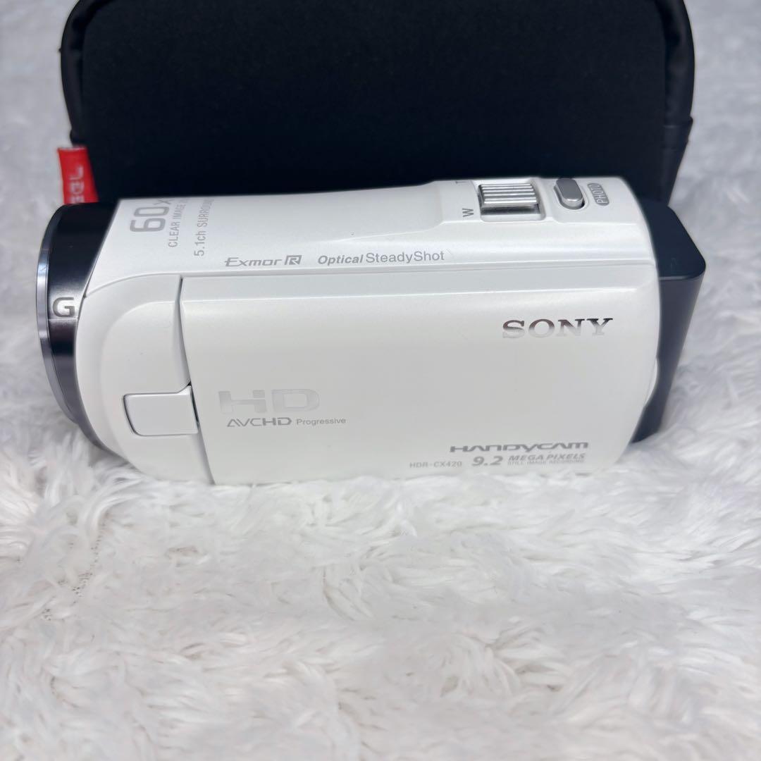 SONY HDR-CX420(W) ビデオカメラ ホワイト
