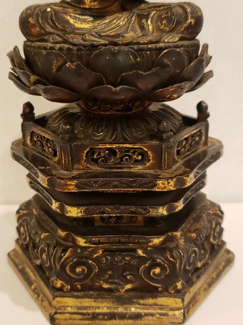 大日如来像 木彫 江戸 時代 仏教 美術 仏像 骨董 アンティーク 立仏 仏具