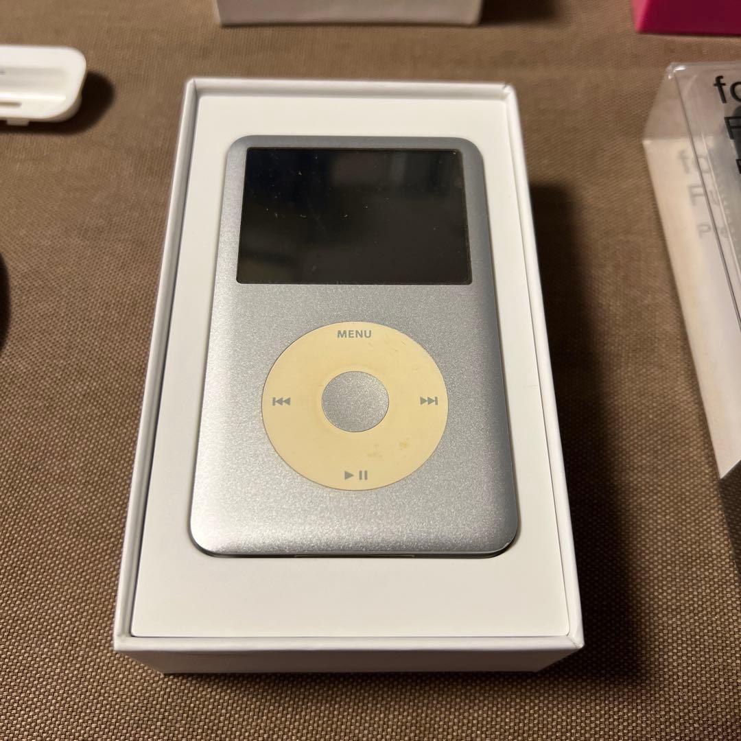 iPod classic 120GB シルバー　セット　レザーケース新品