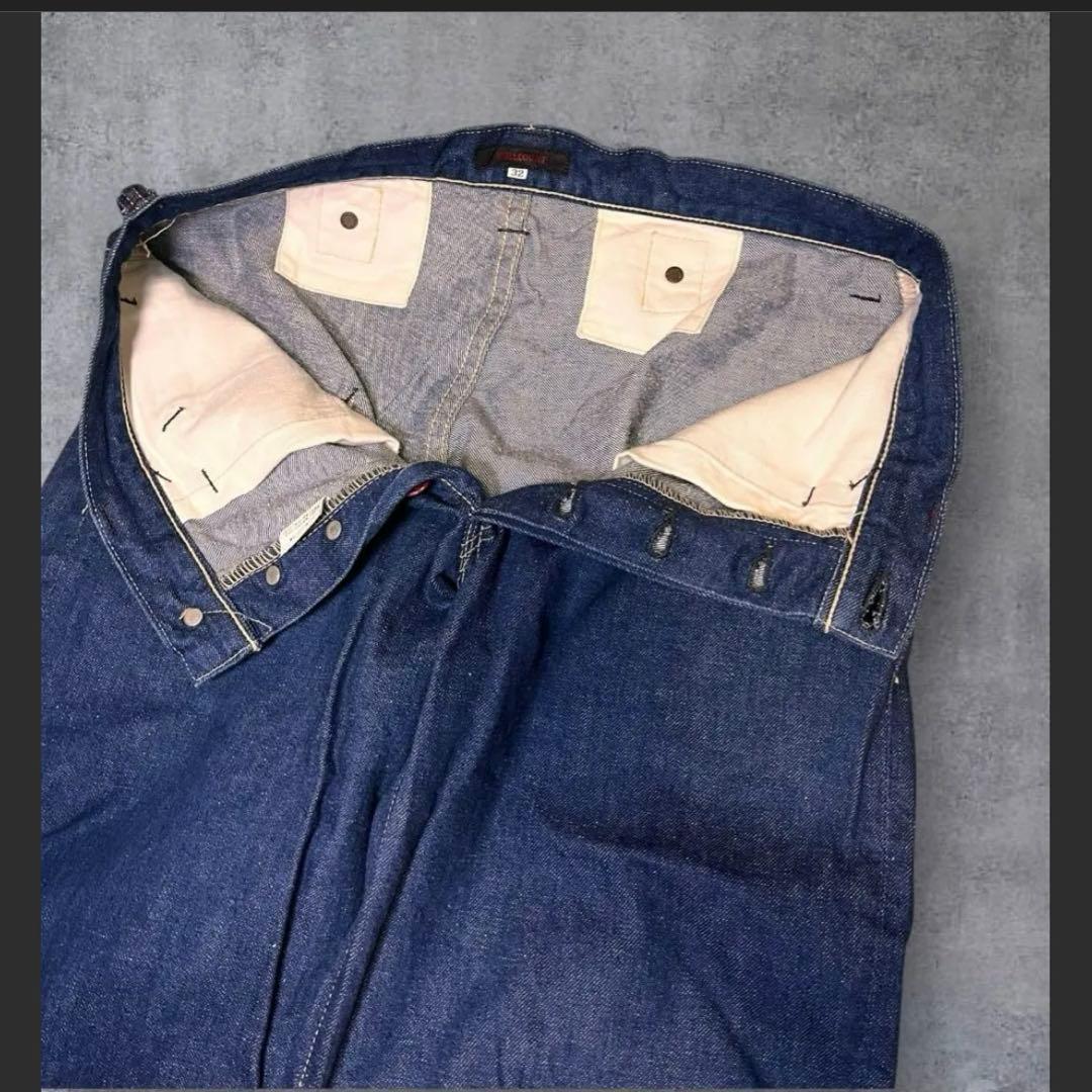 濃紺　FULLCOUNT 1660 シンチバック ワイドペインターパンツ W32