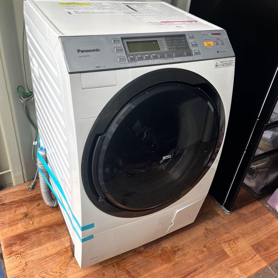 取付無料！パナソニック熱乾燥搭載！クリスタルホワイトドラム式洗濯機！冷蔵庫
