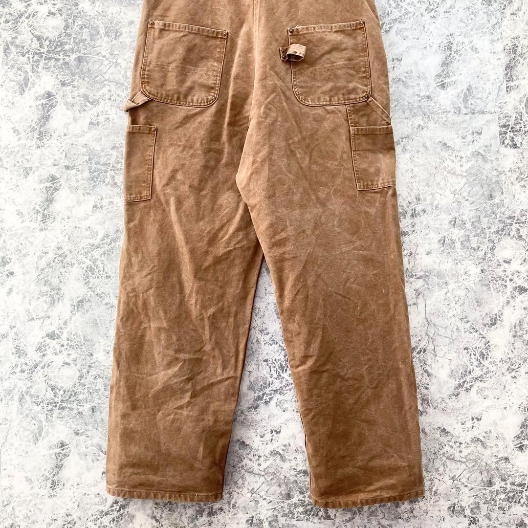 メキシコ製 カーハート 古着 ダック地 ダブルニー オーバーオール 極太 00s