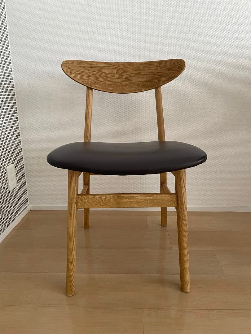 木製ダイニングチェア オーク レザー