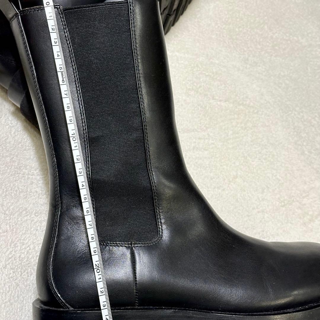 39/24.5 ボッテガヴェネタ サイドゴアブーツ ブラック