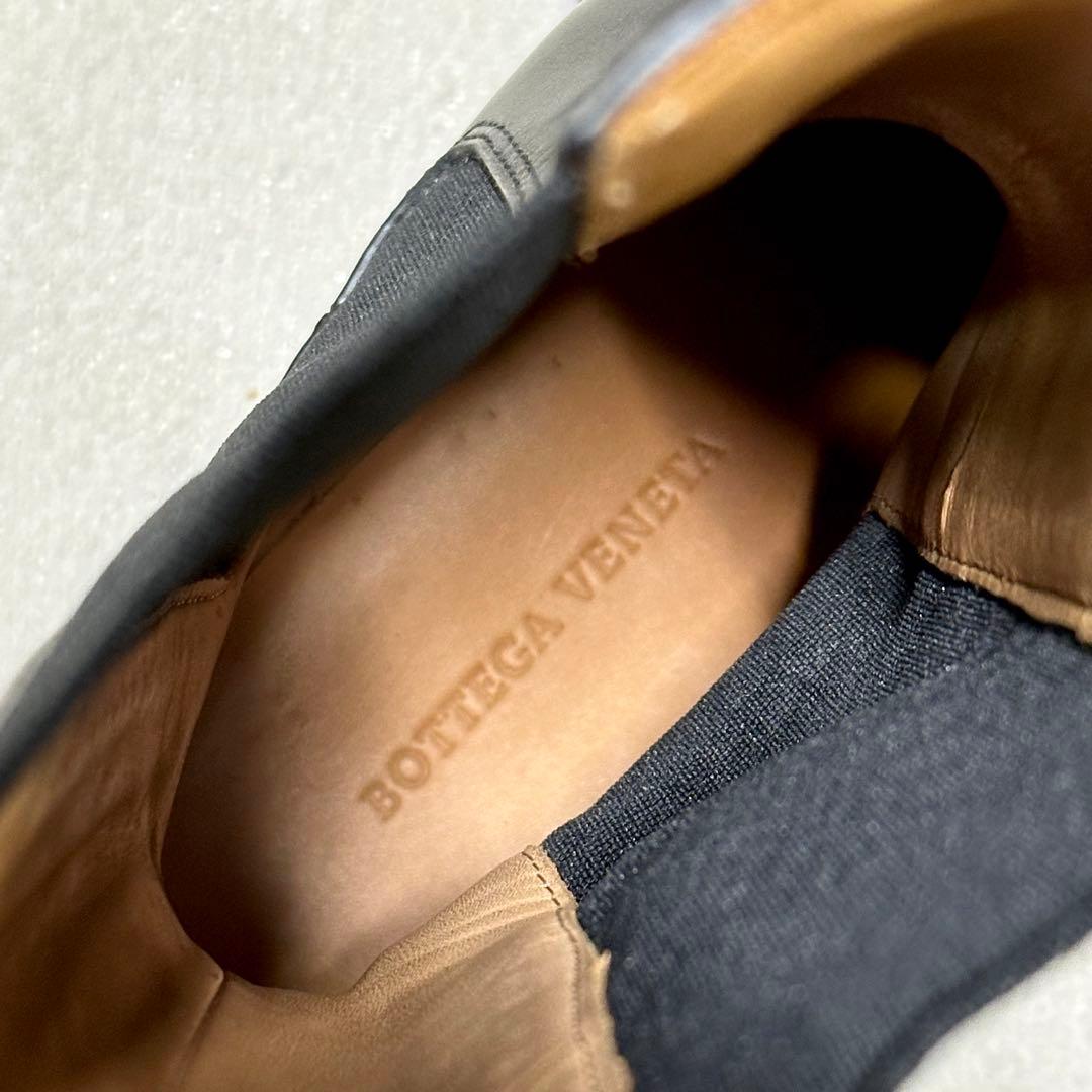 39/24.5 ボッテガヴェネタ サイドゴアブーツ ブラック