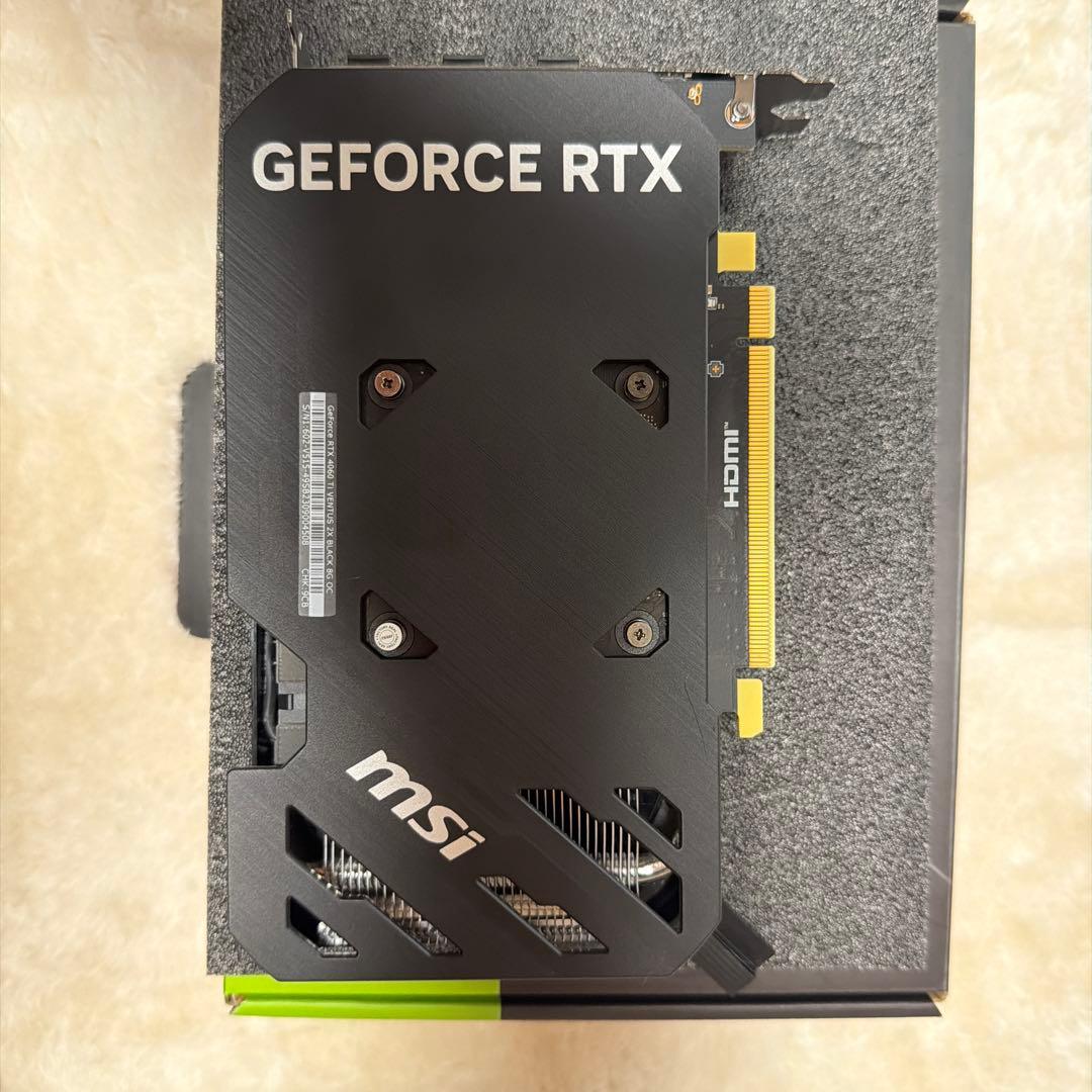 グラフィックボード・グラボ・ビデオカード MSI GeForce RTX 4060 Ti Ventus 2X Black