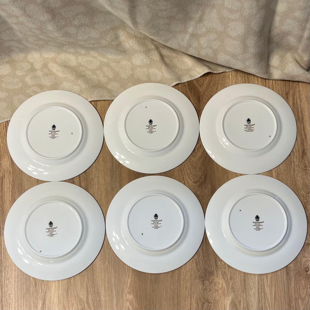  ワイルドストロベリー 18cmプレート6枚セット黒壺