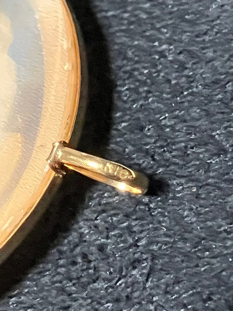 カメオ シェル ブローチ K18