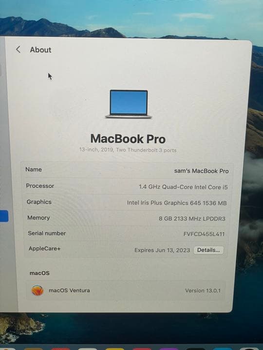 MacBook本体 MACBOOKPRO 2019