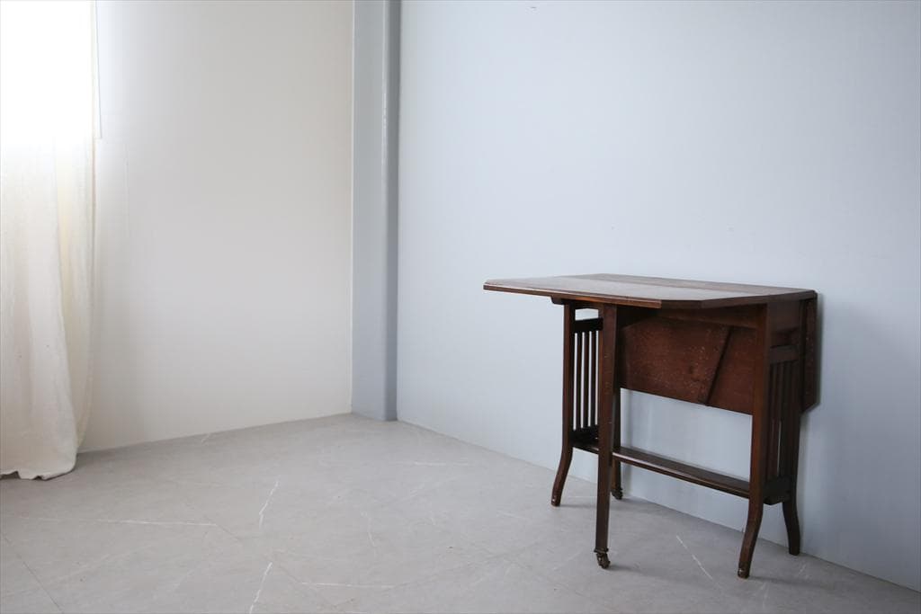 英国アンティーク木製ゲートレッグテーブル/ダイニング机/バタフライ(91-54)