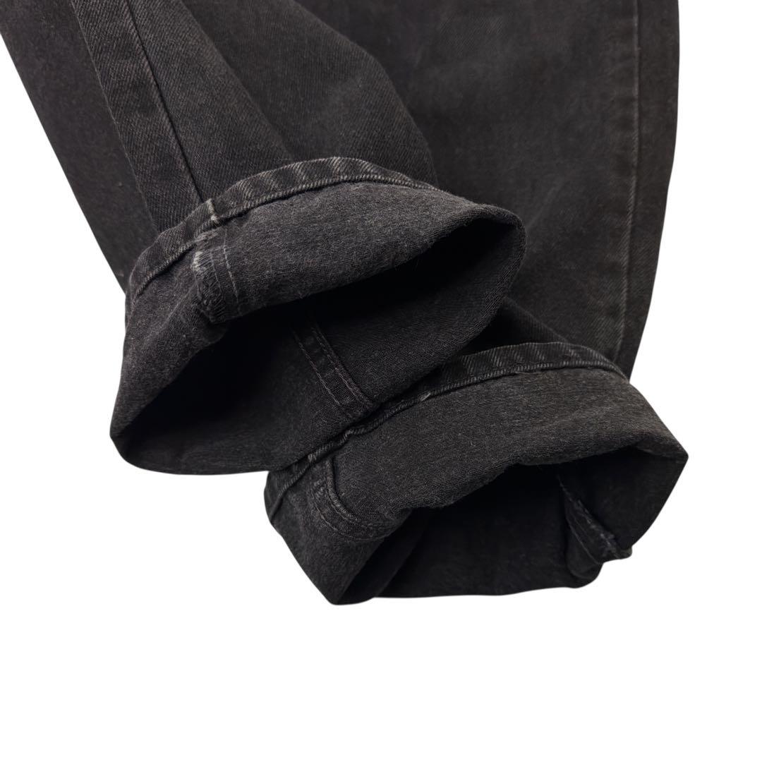 【先染め】90s Levi's 550 デニム ブラック ジーンズ 黒 W34
