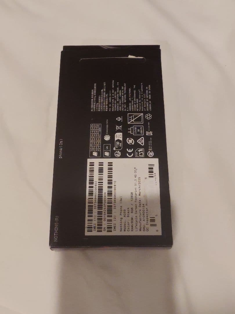 Nothing Phone3a　本体と箱のみ　箱 傷有り