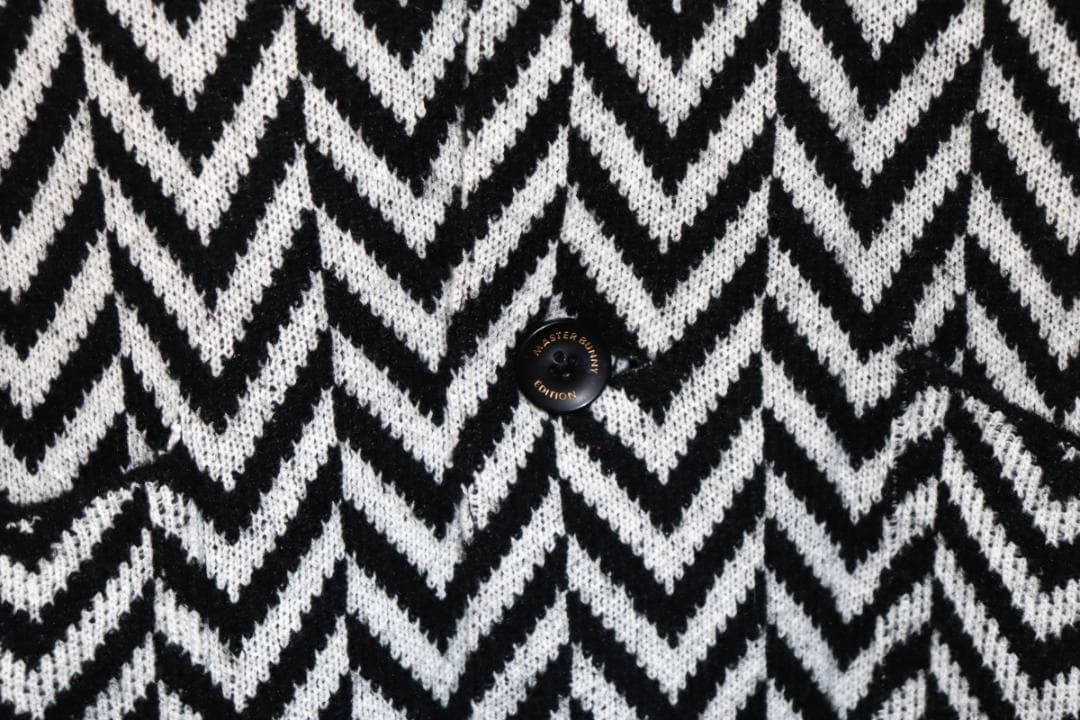 新品 マスターバニー ヘリンボーン ウールニット 2B ジャケット (4/M)Ⓗ