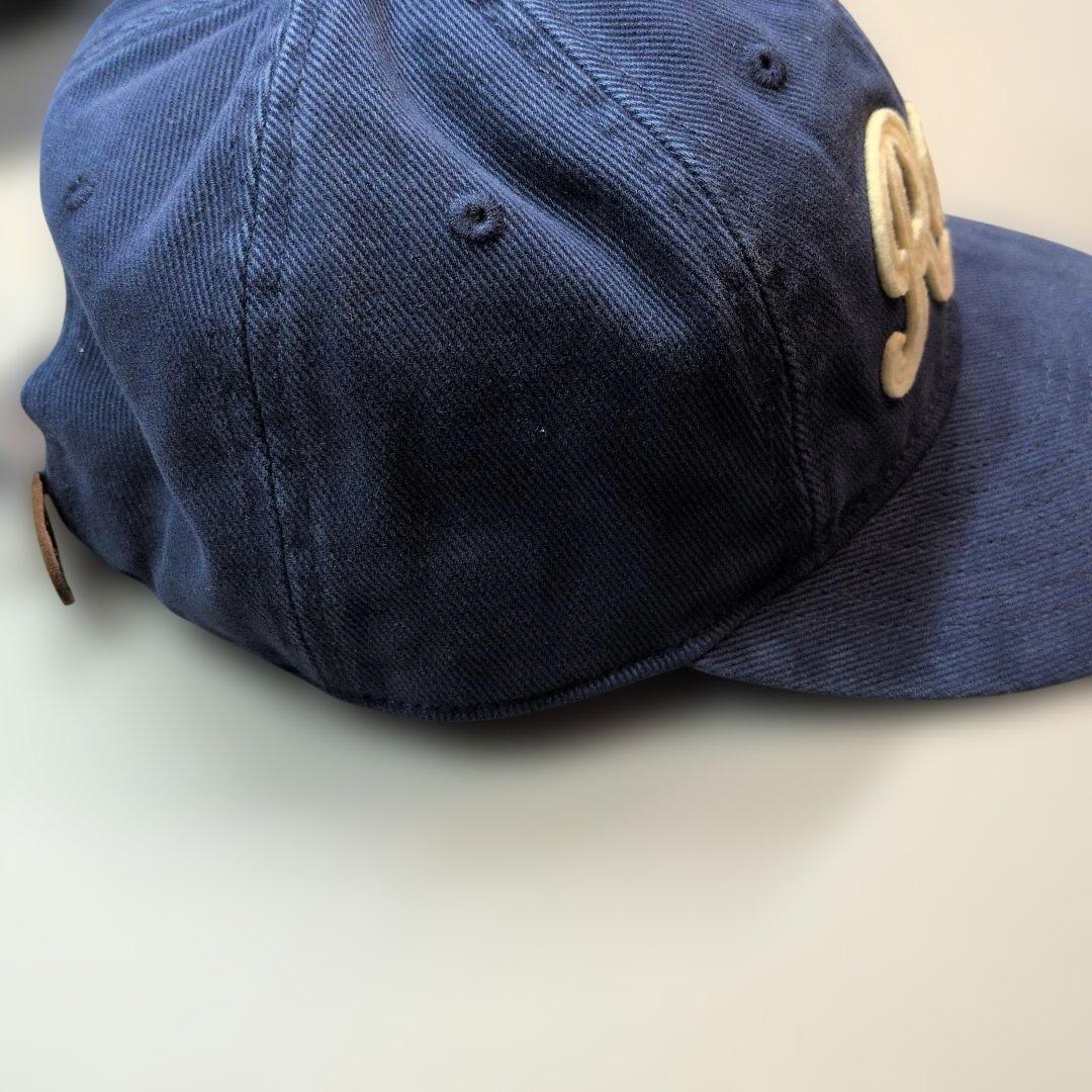 Ralph laurenポロラルフローレンネイビー アップリケドツイル キャップ