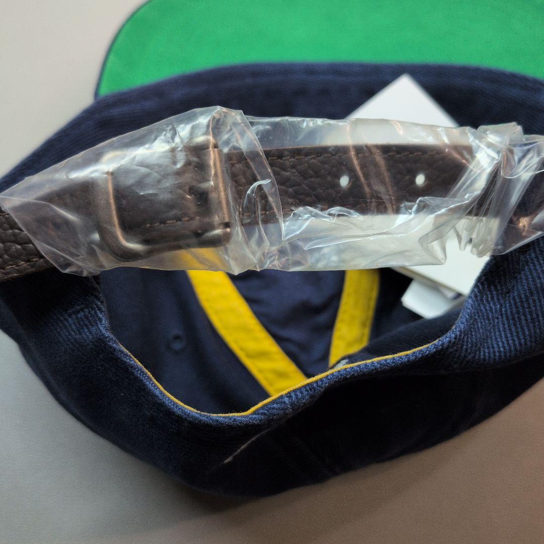 Ralph laurenポロラルフローレンネイビー アップリケドツイル キャップ