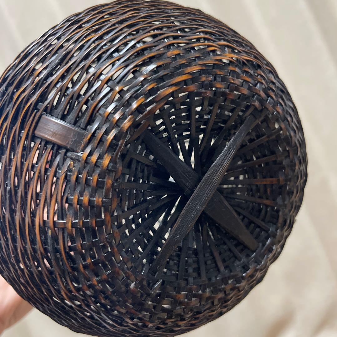 竹籠　花籠　ビンテージ　アンティーク