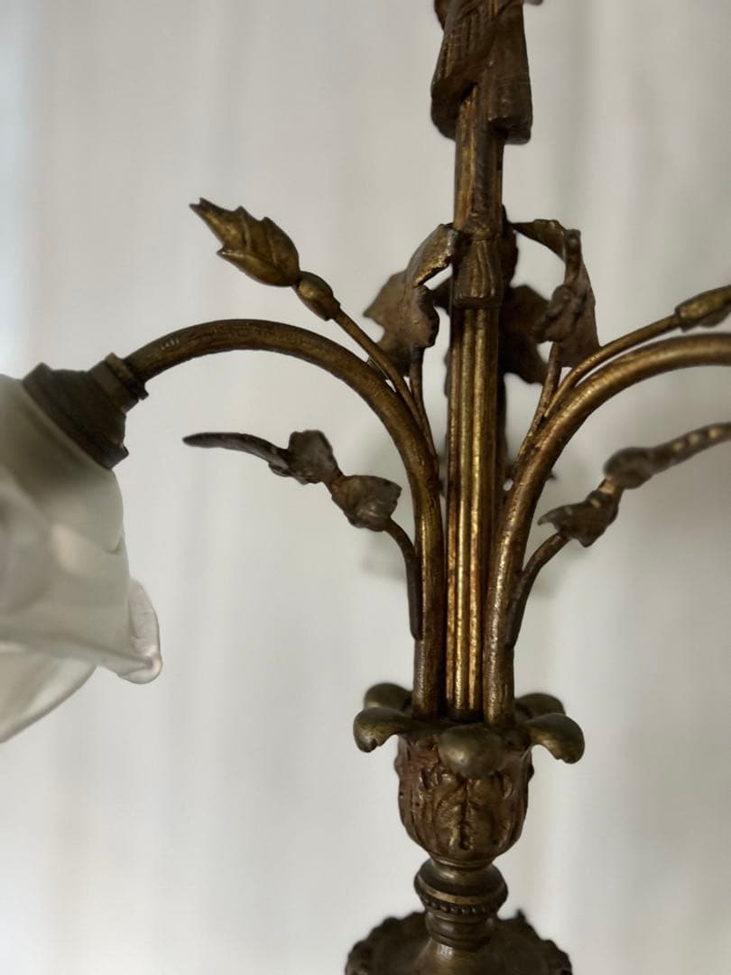 フランスアンティーク ローズリボンランプ