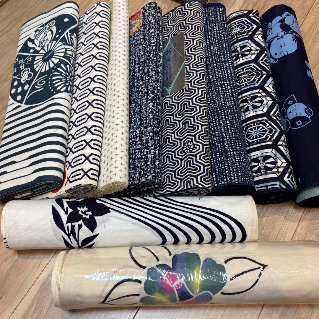 I格安 リメイク用　素材　まとめ売り　着物　和服　10点　本染　浴衣　反物　相撲
