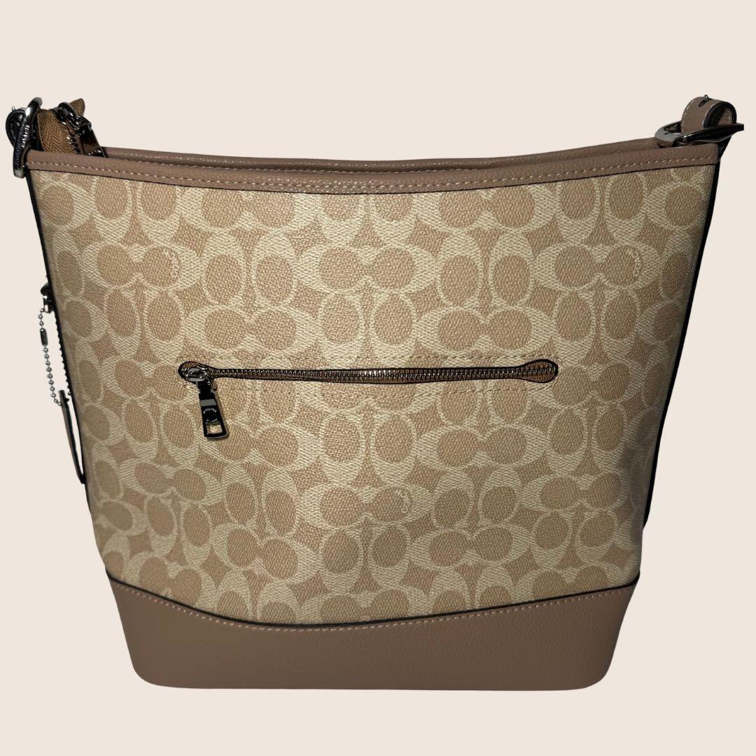 COACH シグネチャー ショルダーバッグ ベージュ 上品 定番 人気モデル