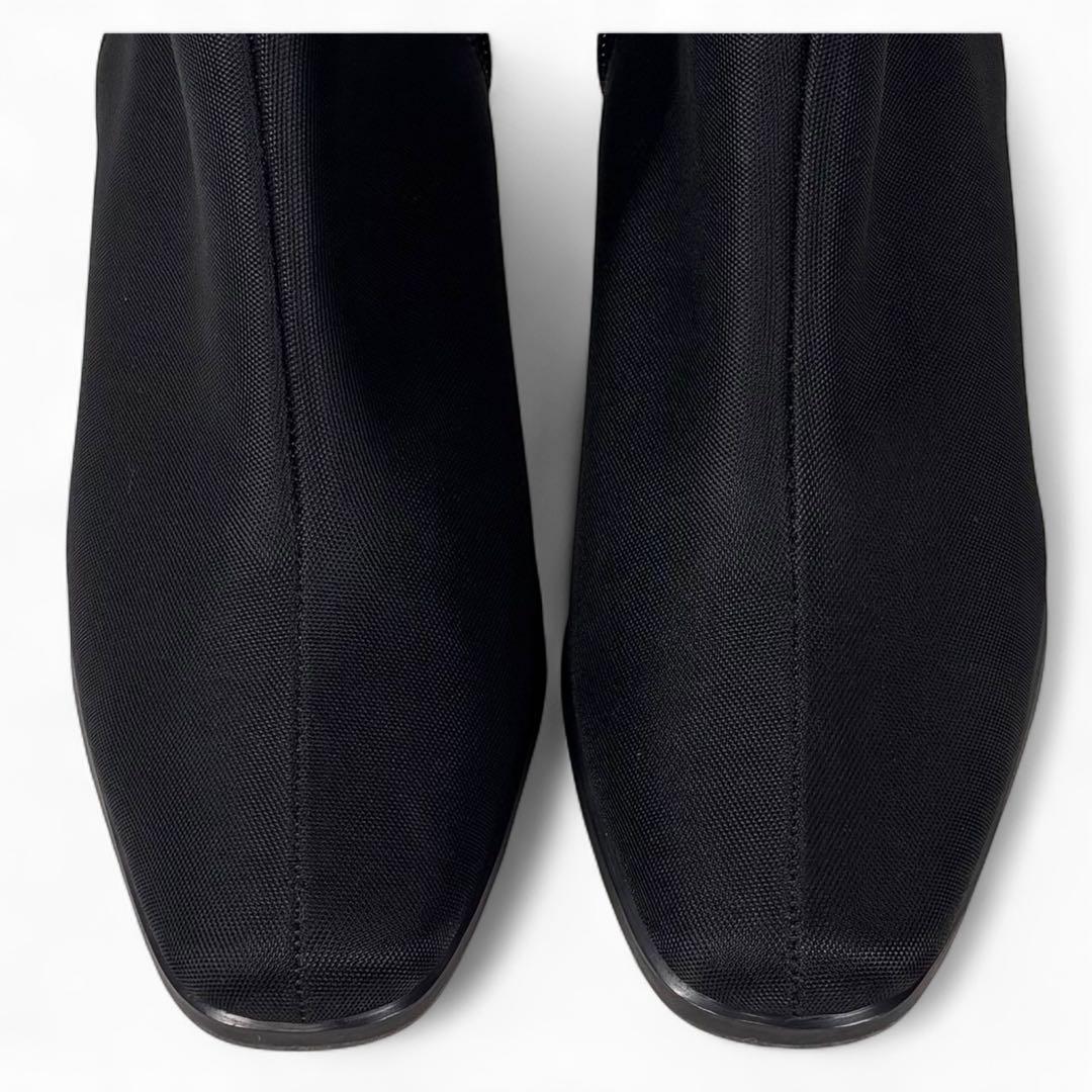 ほぼ新品 銀座カネマツ 23 ゴアテックス サイドジップ レインブーツ ブラック