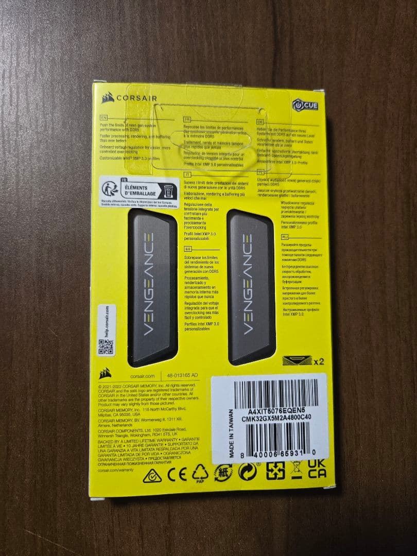 Corsair DDR5 16GB×2(32GB) 4800MHz